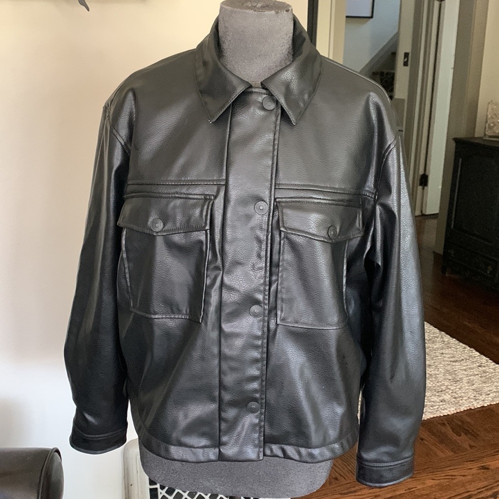 H&M faux leather jacket